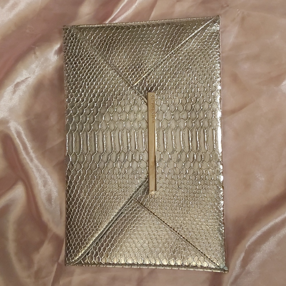 Vince Camuto metallic silver cluch